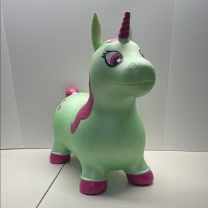 Magical Unicorn Bouncer - Green and Pink